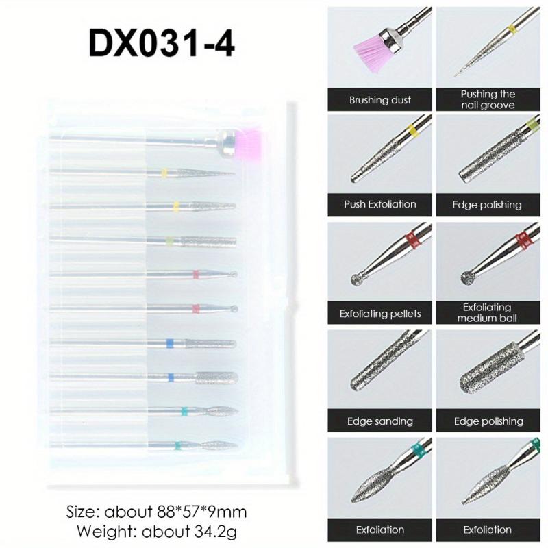 10pcs Carbide Cuticle Remover Drill Bits Set for Nails