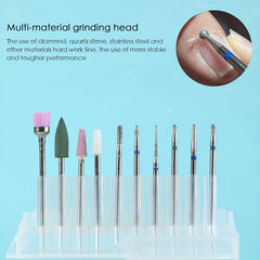 10pcs Carbide Cuticle Remover Drill Bits Set for Nails
