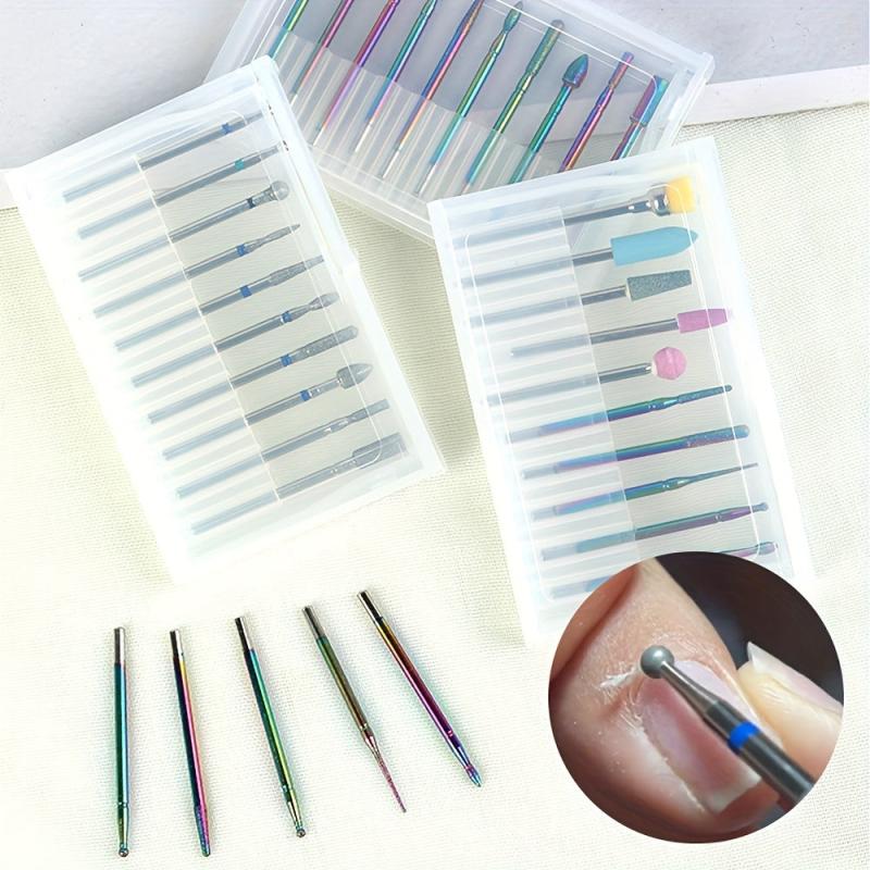 10pcs Carbide Cuticle Remover Drill Bits Set for Nails