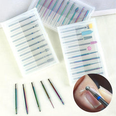 10pcs Carbide Cuticle Remover Drill Bits Set for Nails