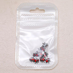 10pcs Halloween Spider Nail Art Charms With Rhinestones Pearls
