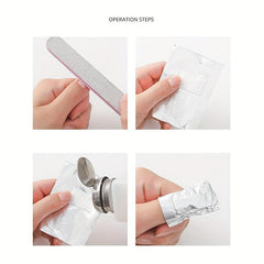 Nail Removal Tin Foil With Cotton Pads Nail Removal Tool 50 100 Pcs Pack