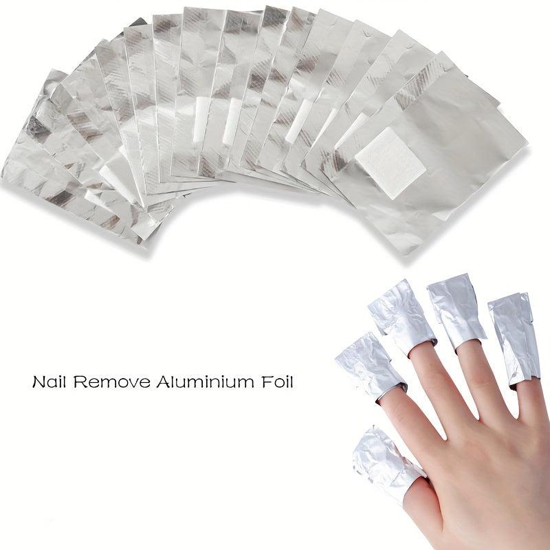 Nail Removal Tin Foil With Cotton Pads Nail Removal Tool 50 100 Pcs Pack