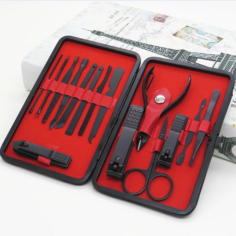 Nail Clippers Set Stainless Steel Manicure Pedicure Portable Travel Grooming Kit