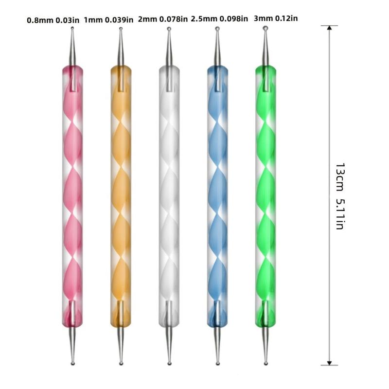 15pcs Nail Art Brushes Set Nail Dotting Tools Dust Brush Striping Pens