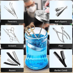 29 Oz Sanitizing Manicure Glass Small Glass Salon Jar Container