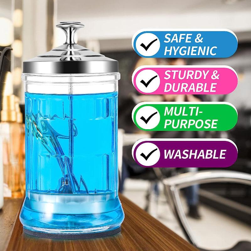 29 Oz Sanitizing Manicure Glass Small Glass Salon Jar Container