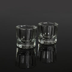 2 pcs Clear Glass Nail Monomer Liquid Bowl for Acrylic Nail Art