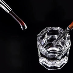 2 pcs Clear Glass Nail Monomer Liquid Bowl for Acrylic Nail Art