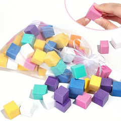 60 Pcs 3Pack Colorful Mini Nail File Blocks Sponge Sanding Buffer Strips