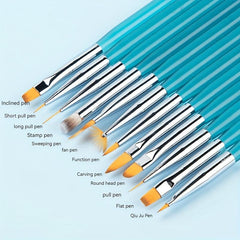 Manicure Nail Brush Acrylic Gradient Drawing Gel Polish Pen French Liner Ombre