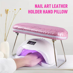 Nail Arm Rest Microfiber Leather Manicure Hand Pillow Pink