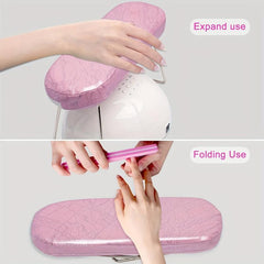 Nail Arm Rest Microfiber Leather Manicure Hand Pillow Pink