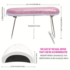 Nail Arm Rest Microfiber Leather Manicure Hand Pillow Pink