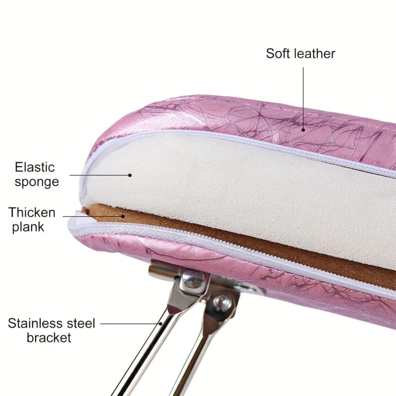 Nail Arm Rest Microfiber Leather Manicure Hand Pillow Pink