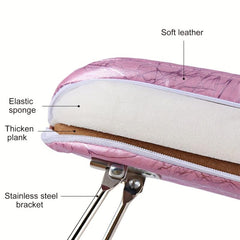 Nail Arm Rest Microfiber Leather Manicure Hand Pillow Pink