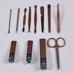 12 Pcs Nail Clippers Set Stainless Steel Manicure Pedicure Kit with Storage Bag