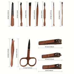 12 Pcs Nail Clippers Set Stainless Steel Manicure Pedicure Kit with Storage Bag