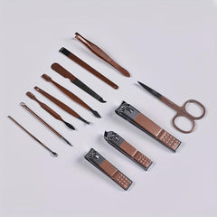 12 Pcs Nail Clippers Set Stainless Steel Manicure Pedicure Kit with Storage Bag