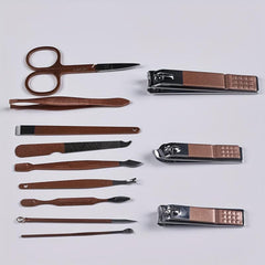 12 Pcs Nail Clippers Set Stainless Steel Manicure Pedicure Kit with Storage Bag