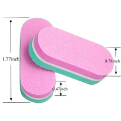 10 Pcs Washable Sponge Buffer Nail File 100 180 Sandpaper Polishing