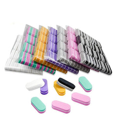 10 Pcs Washable Sponge Buffer Nail File 100 180 Sandpaper Polishing