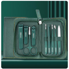 9-Piece Professional Manicure Set with Stainless Steel Nail Clippers and Cutters