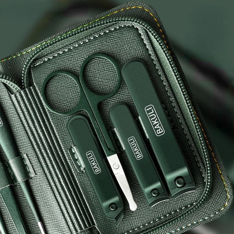 9-Piece Professional Manicure Set with Stainless Steel Nail Clippers and Cutters
