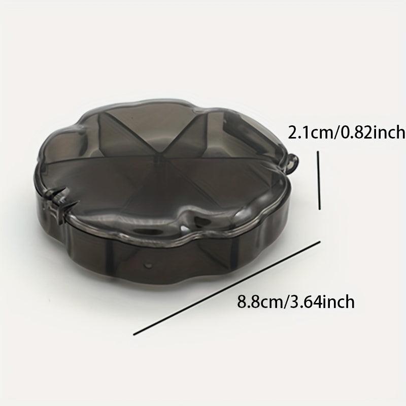 Clear Plastic Nail Art Decoration Storage Box 6 Grids