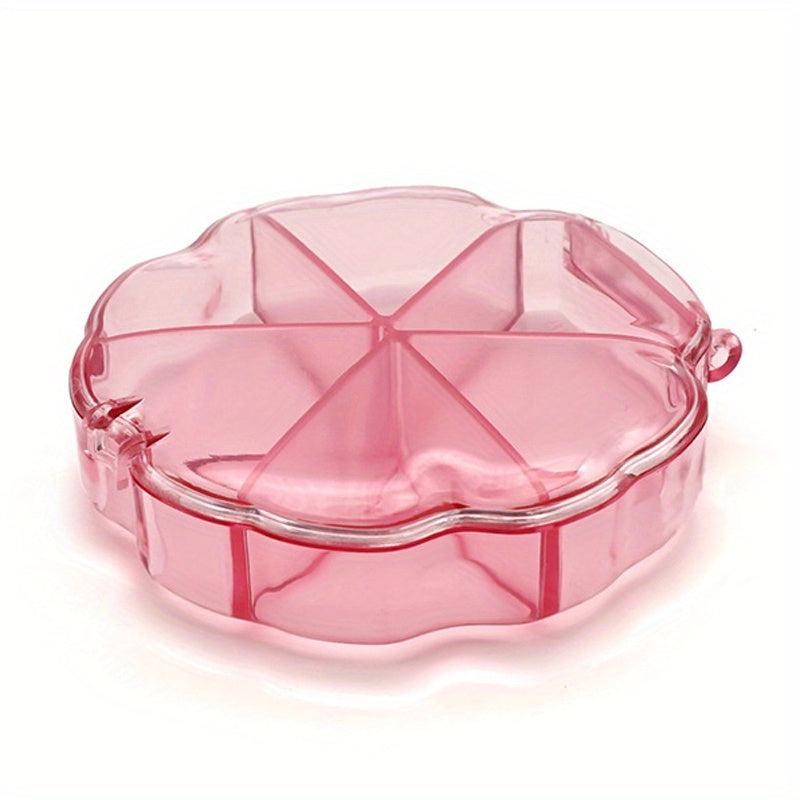 Clear Plastic Nail Art Decoration Storage Box 6 Grids