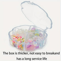 Clear Plastic Nail Art Decoration Storage Box 6 Grids