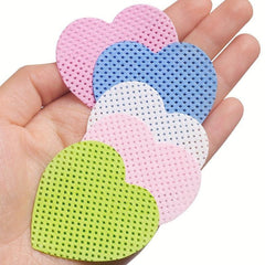 Heart Shaped Nail Wipes with Embroidery and Magic Cotton