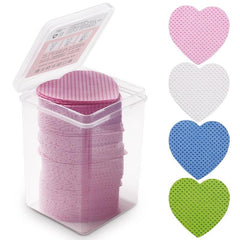 Heart Shaped Nail Wipes with Embroidery and Magic Cotton