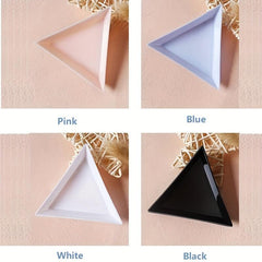4pcs Nail Art Triangular Plate Ring Bracket Tray