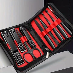 9pcs Nail Clippers Set Stainless Steel Nail Cutter Portable Nail Clipper Manicur