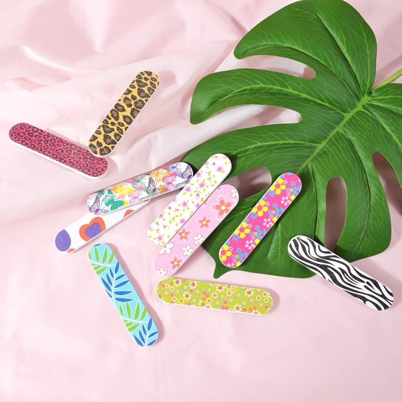 10pcs Double Sided Printed Fingernail Files