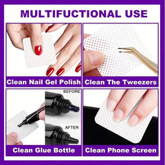 Lint Nail Wipes Nail Polish Remover Eyelash Extension Glue Cleaning Wipes