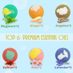 12pcs Foot Bath Bombs Set with Essential Oils