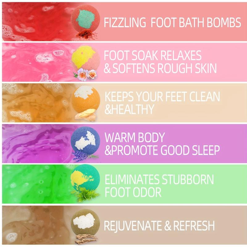 12pcs Foot Bath Bombs Set with Essential Oils