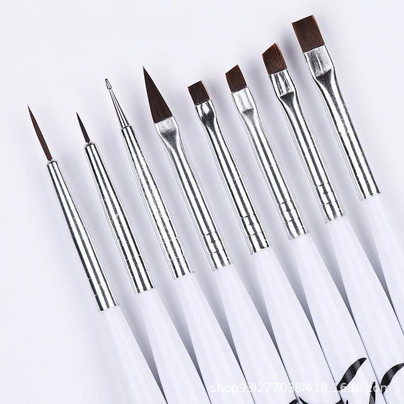 8pcs Nail Art Line Drawing Brushes Set DIY Dotting Pen Tools