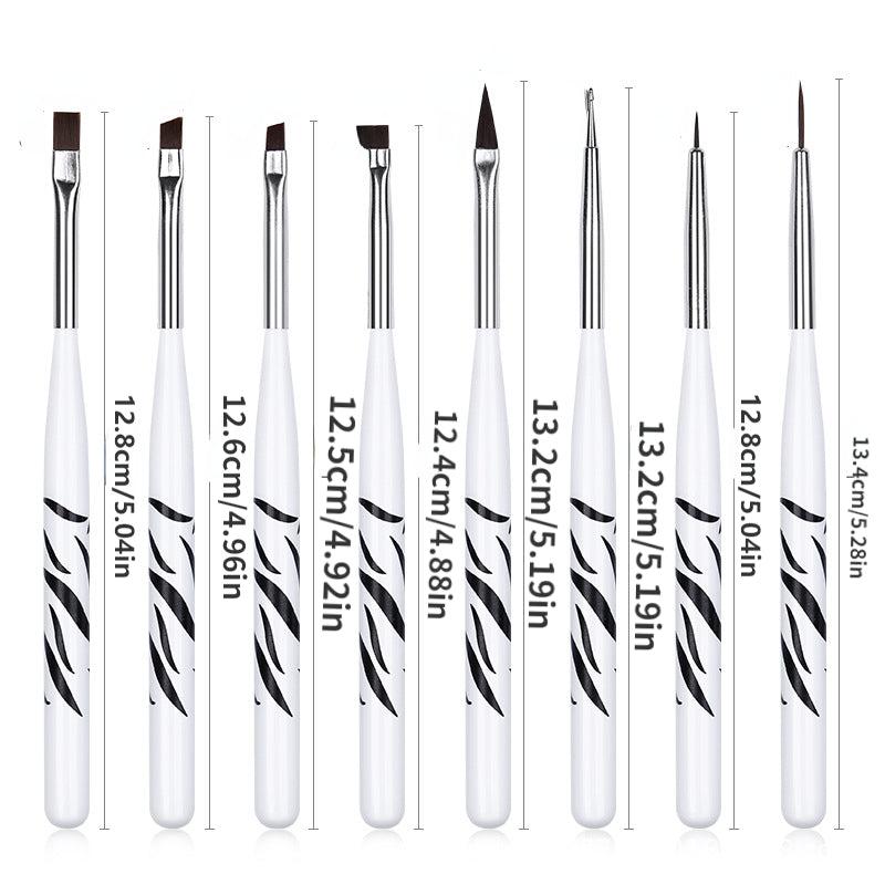 8pcs Nail Art Line Drawing Brushes Set DIY Dotting Pen Tools