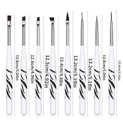 8pcs Nail Art Line Drawing Brushes Set DIY Dotting Pen Tools