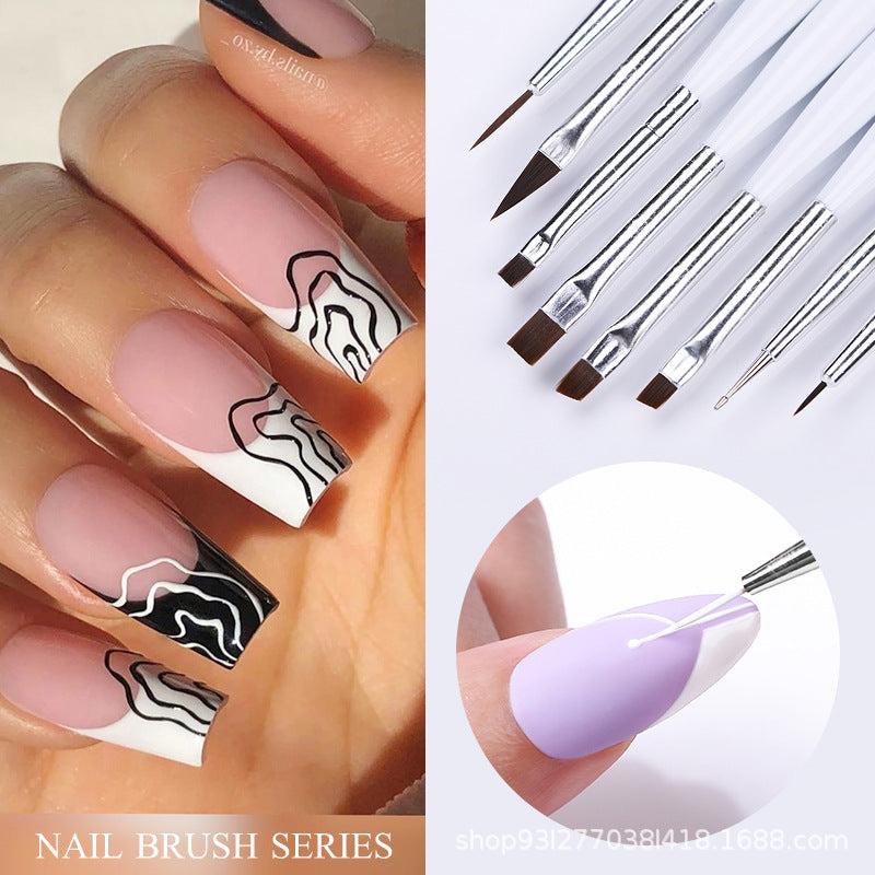 8pcs Nail Art Line Drawing Brushes Set DIY Dotting Pen Tools