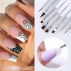 8pcs Nail Art Line Drawing Brushes Set DIY Dotting Pen Tools