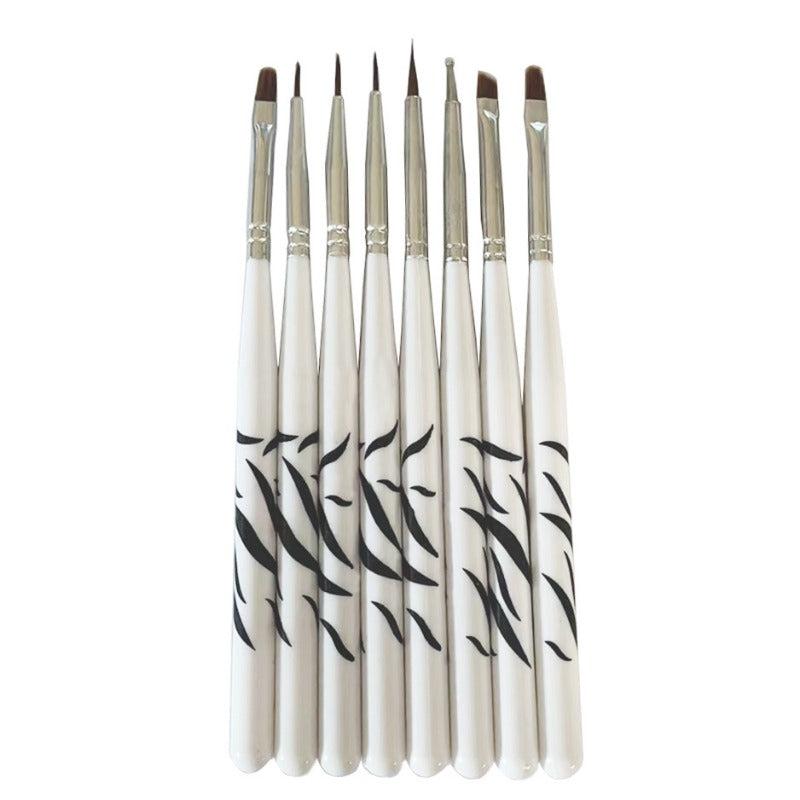 8pcs Nail Art Line Drawing Brushes Set DIY Dotting Pen Tools