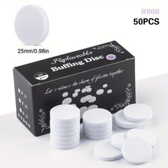 50pcs 2 Foot File Replacement Sanding Paper Professional Pedicure Buffing Disc
