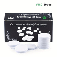 50pcs 2 Foot File Replacement Sanding Paper Professional Pedicure Buffing Disc