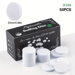 50pcs 2 Foot File Replacement Sanding Paper Professional Pedicure Buffing Disc