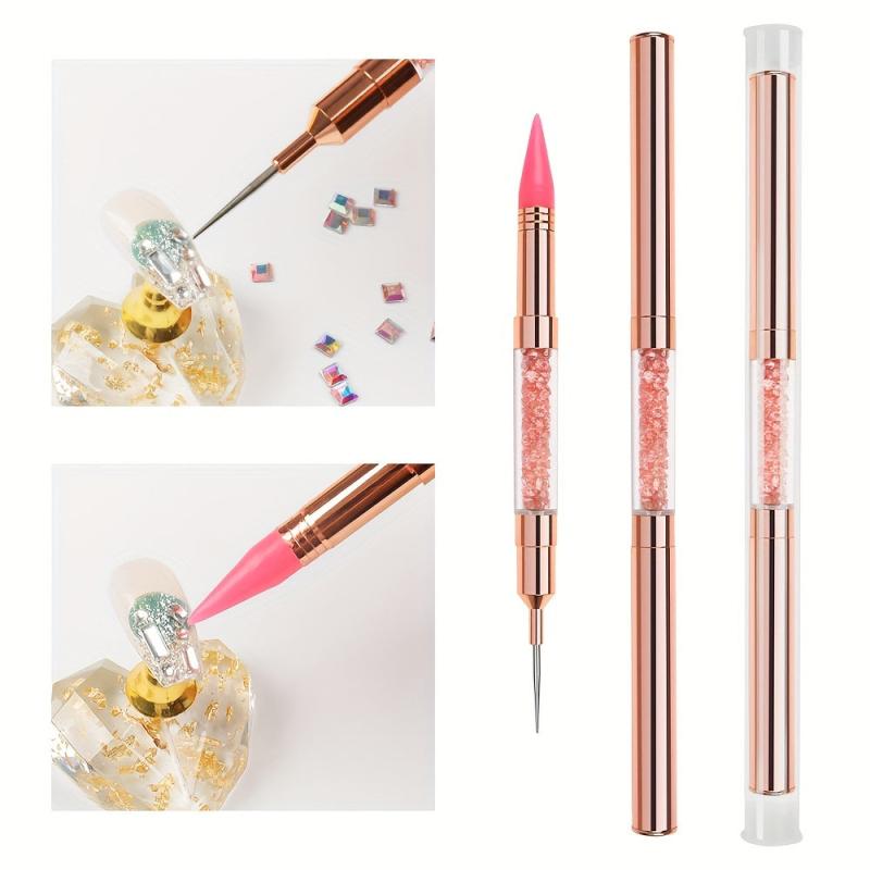 Dual Ended Nail Rhinestone Picker Wax Tip Pencil Double Head Nail Art Rhinestone