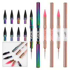 Dual Ended Nail Rhinestone Picker Wax Tip Pencil Double Head Nail Art Rhinestone